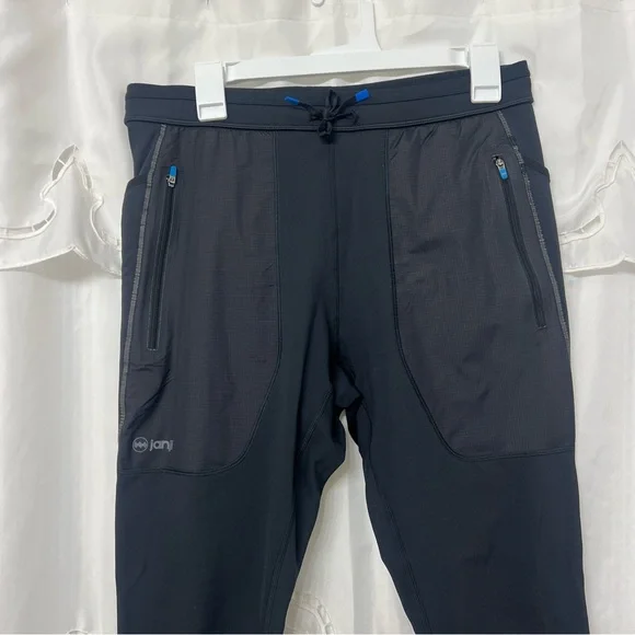 Janji Boreal Fleece Running Tights Men’s Large Black Thermal Trail Zip Pocket - Picture 6 of 13